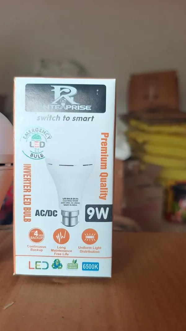 Pp_Aluminium_Emergency_Lighting_White_9W_Ac_Dc_Inverter_LED_Bulb