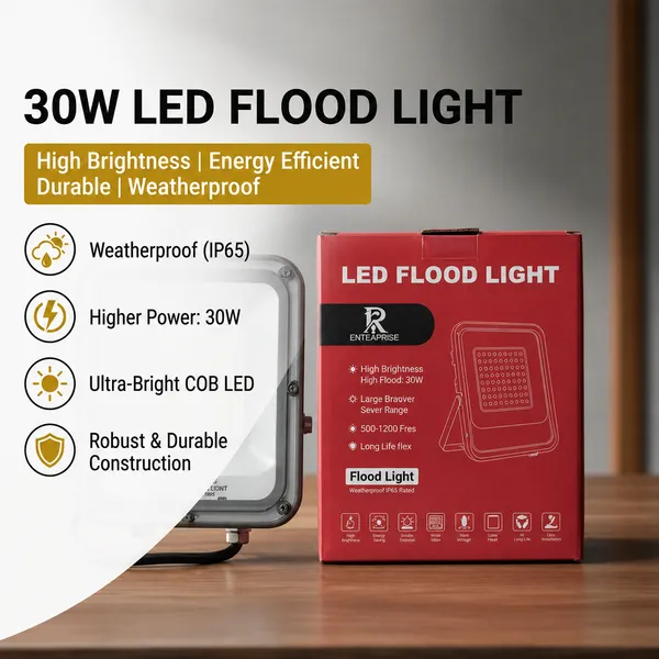 Pack_Of_1_Metal_Outdoor_Lighting_White_30W_LED_Flood_Light