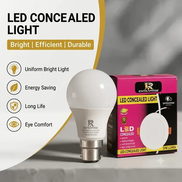 Pack_Of_6_Polycarbonate_General_Lighting_White_Round_LED_Panel_Light