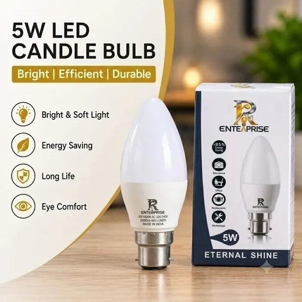 Pack_Of_20_Plastic_Decorative_Lighting_White_5W_Candle_Bulb