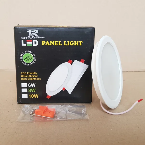 Polycarbonate_Ceiling_Lighting_White_Round_8W_LED_Panel_Light_Pack_Of_5