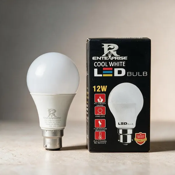 Pack_Of_10_Pp_Aluminium_General_Lighting_Cool_White_12W_LED_Bulb