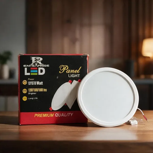Pack_Of_2_Polycarbonate_Ceiling_Lighting_White_Round_15W_LED_Panel_Light