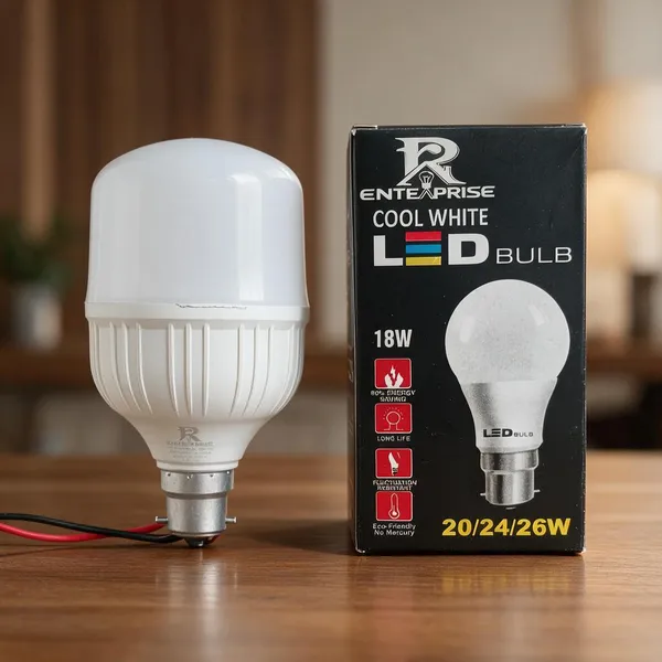 Pp_Aluminium_General_Lighting_White_18W_LED_Bulb_Pack_Of_4
