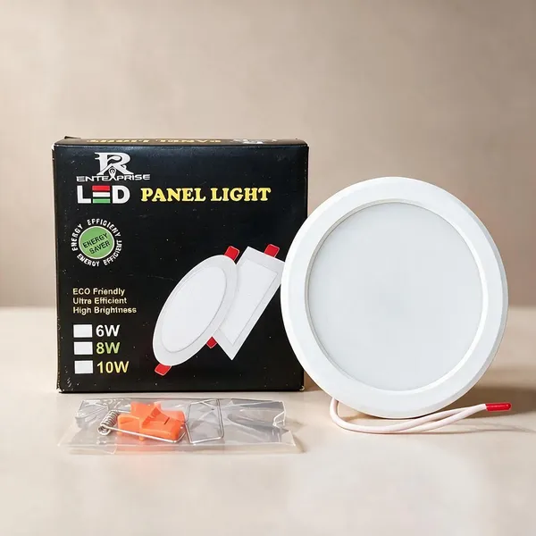 Pack_Of_3_Polycarbonate_Ceiling_Lighting_White_Round_8W_LED_Panel_Light