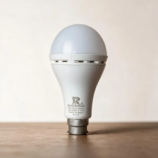 Pack_Of_2_Pp_Aluminium_Emergency_Lighting_White_9W_Ac_Dc_Inverter_LED_Bulb