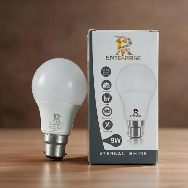 Pack_Of_10_Pp_Aluminium_General_Lighting_White_9W_LED_Bulb
