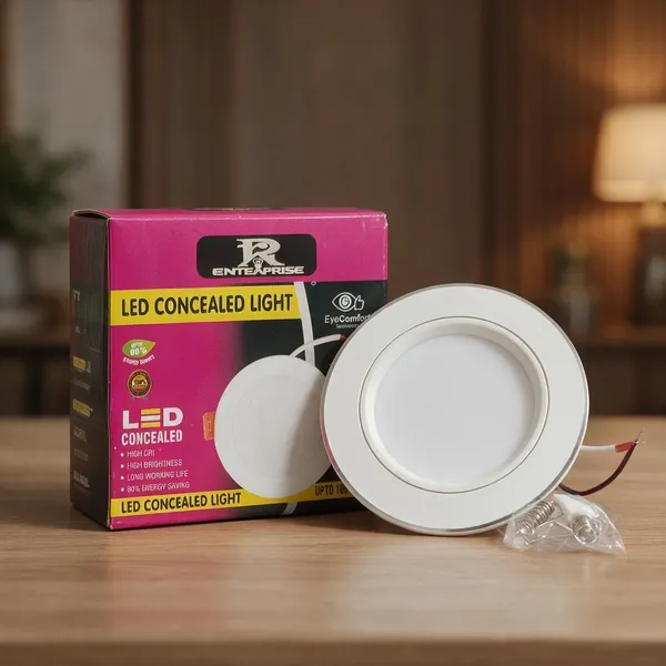 Polycarbonate_General_Lighting_White_Round_LED_Panel_Light_Pack_Of_6