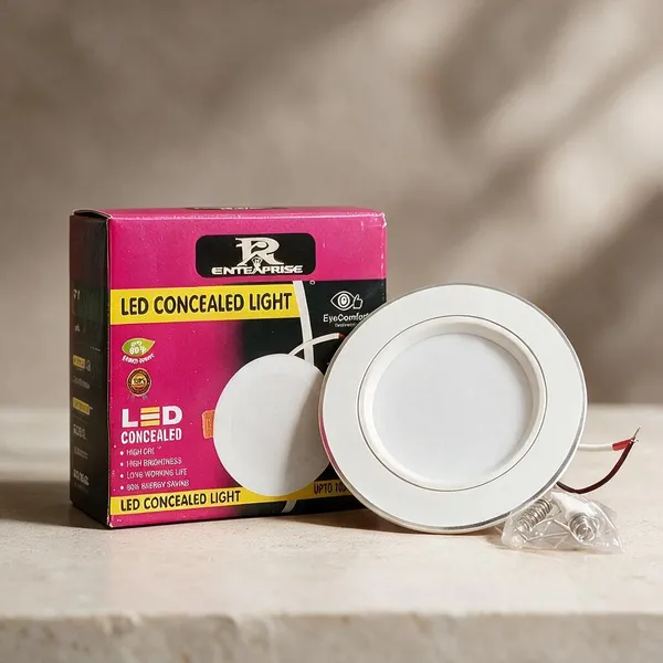 Pack_Of_6_Polycarbonate_General_Lighting_White_Round_LED_Panel_Light