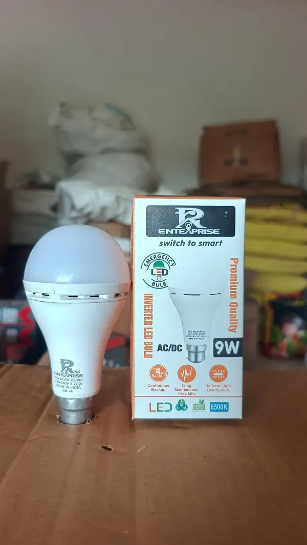 Pp_Aluminium_Emergency_Lighting_White_9W_Ac_Dc_Inverter_LED_Bulb