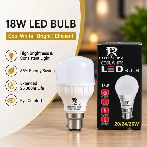 Pack_Of_4_Pp_Aluminium_General_Lighting_White_20W_LED_Bulb