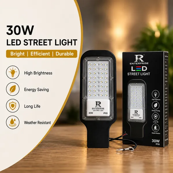 Pack_Of_2_Pp_Metal_Street_Lighting_Black_Clear_Ip65_30W_LED_Street_Light