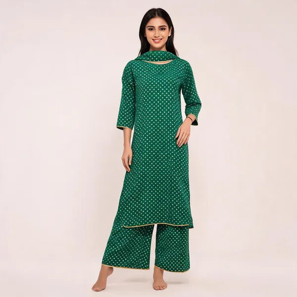 Green_Soft_Crepe_Straight_Geometric_Print_Kurta_Set_For_Women