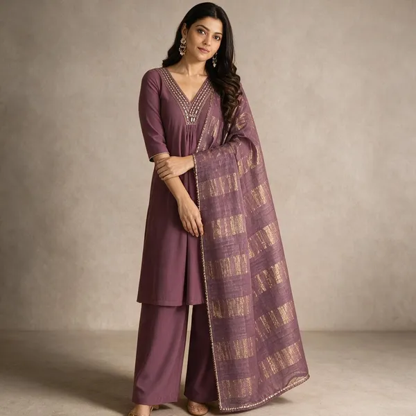Voilet_Dupatta_Set_With_Mirror_Works