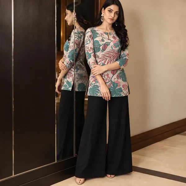 Cream_Short_Kuri_With_Floral_Print