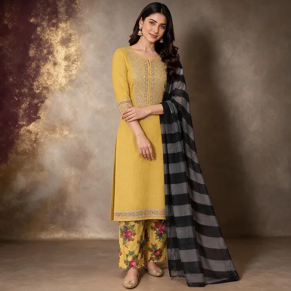 Yellow_In_Embrodiery_Works_With_Sequins_Dupatta_Set