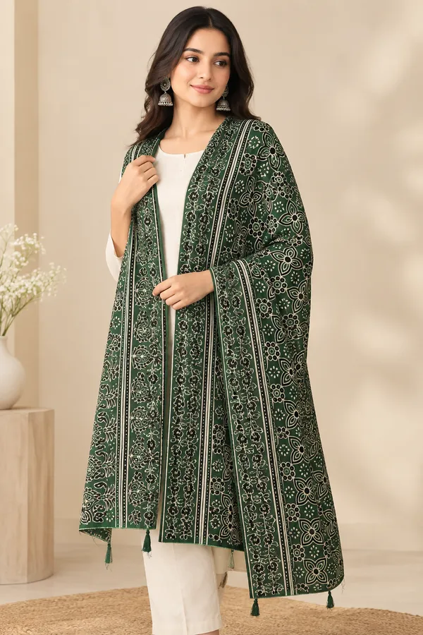 Green_Modal_Silk_Paisley_Floral_Print_Shawl_For_Women