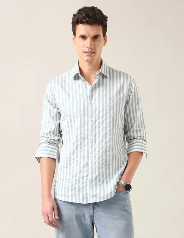 VERTICAL_STRIPED_PATTERN_SATIN_SHIRT