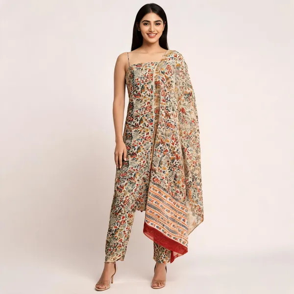 Beige_Maheshwari_Silk_Floral_Print_Churidar_Material_For_Women