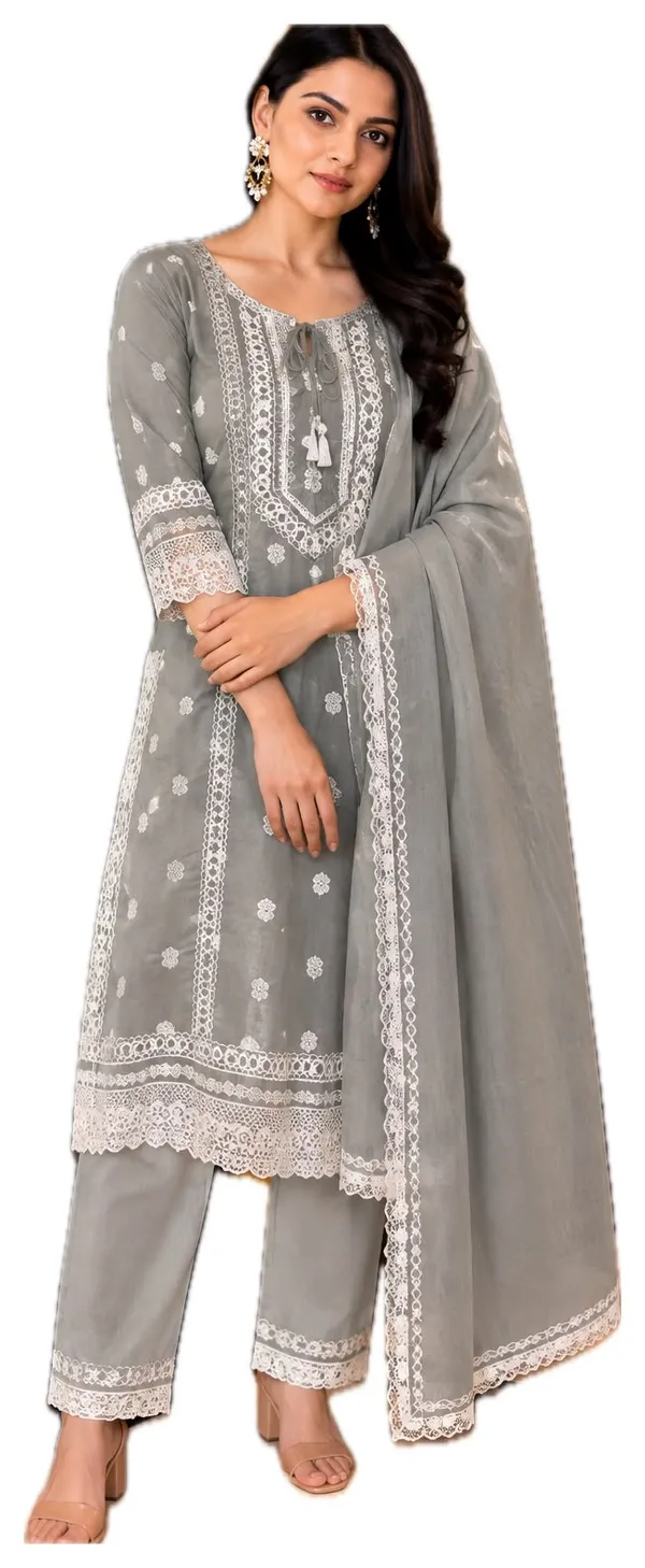 Grey_Dupatta_Set_With_Embroidery_Work