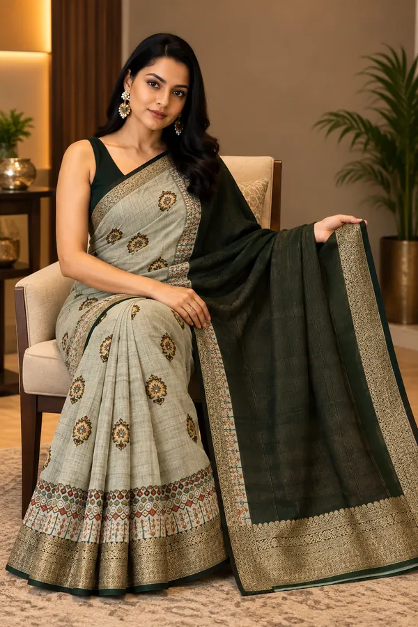Grey_Dola_Silk_Paisley_Print_Saree_For_Women