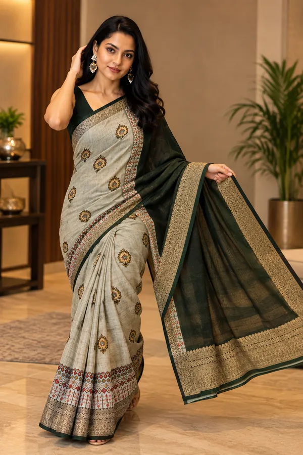 Grey_Dola_Silk_Paisley_Print_Saree_For_Women