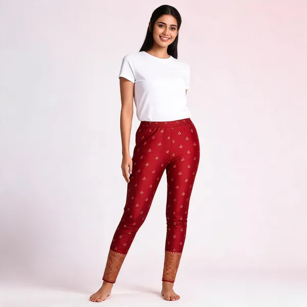 Maroon_Banarasi_Silk_Straight_Churidar_Material_For_Women