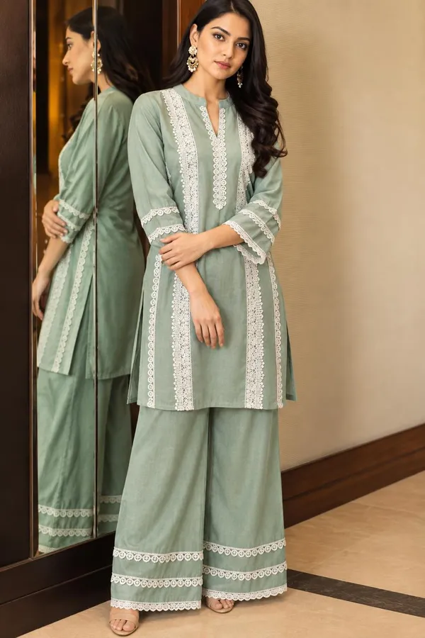 Light_Green_Co-ord_Set_In_Lace_Work
