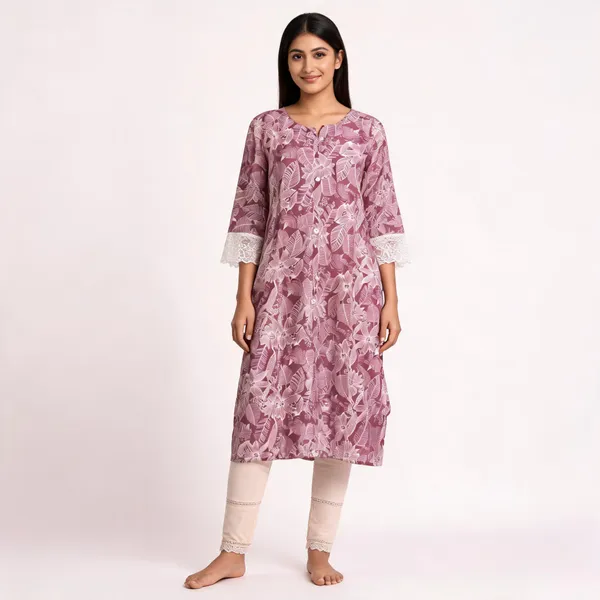Purple_Cotton_Straight_Floral_Print_Kurta_For_Women