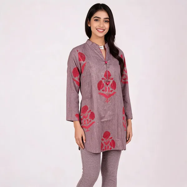 Grey_Cotton_Straight_Floral_Print_Kurta_For_Women