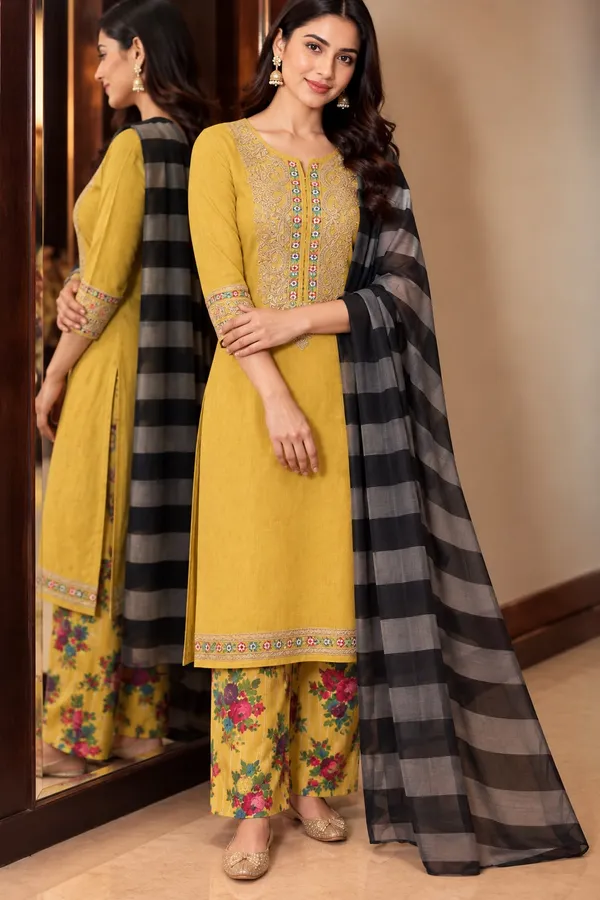 Yellow_In_Embrodiery_Works_With_Sequins_Dupatta_Set