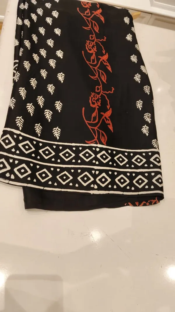Black_Modal_Silk_Print_Floral_Vine_Print_Scarf_For_Women