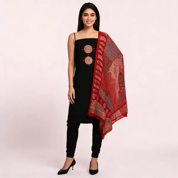 Maroon_Cotton_Printed_Churidar_Material_For_Women