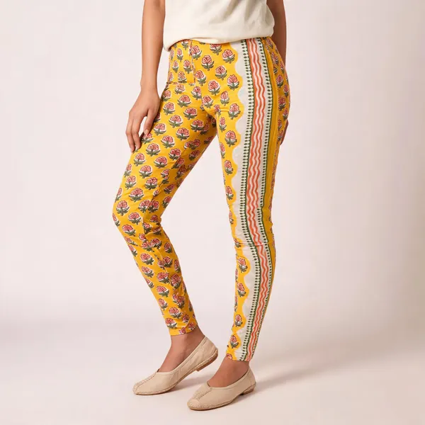 Jaipur_Yellow_Cotton_Floral_Print_Churidar_Material_For_Women