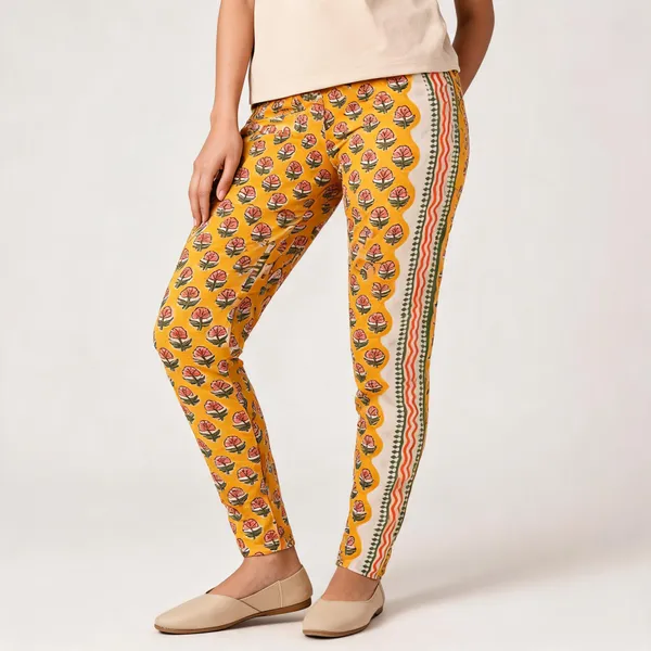 Jaipur_Yellow_Cotton_Floral_Print_Churidar_Material_For_Women