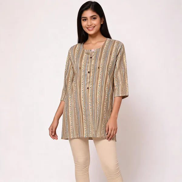 Yellow_Print_Cotton_Straight_Geometric_Print_Kurta_For_Women