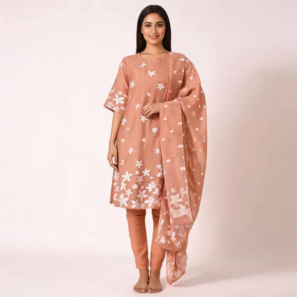 Beige_Mal_Chanderi_Straight_Floral_Embroidered_Kurta_Set_For_Women