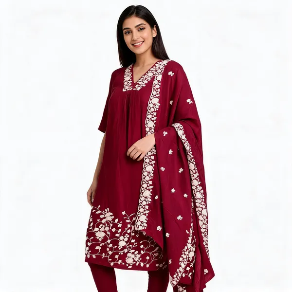 Grape_Mal_Chanderi_Straight_Floral_Embroidered_Kurta_Set_For_Women