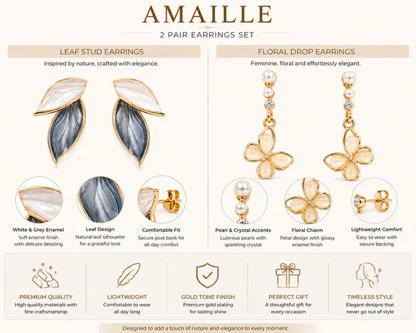 Gold-Tone_Enamel_Floral_Earrings_Set_for_Women