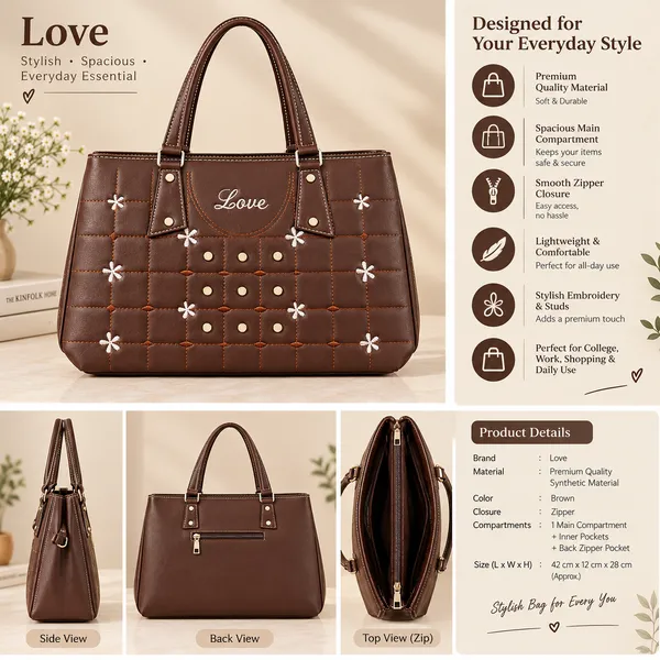 AMAILLE_Women's_Tote_Handbag,_Brown,_Large,_Floral_Embroidery,_Zip_Closure