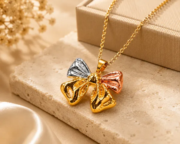 Gold_Tone_Bow_Charm_Jewellery_Set_for_Women