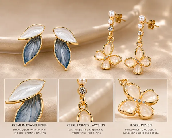 Gold-Tone_Enamel_Floral_Earrings_Set_for_Women