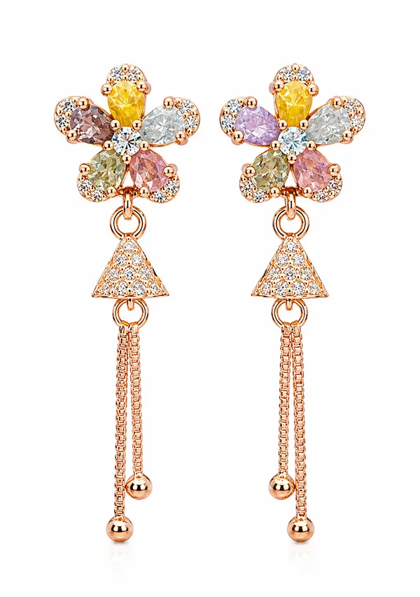 Rose_Gold_Multicolour_Floral_Drop_Earrings_for_Women