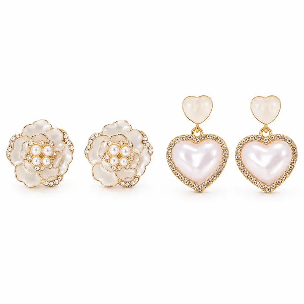 Gold_Tone_Pearl_Earrings_Set_for_Women