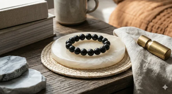 Black_Tourmaline_Beaded_Bracelet_for_Men_And_Women