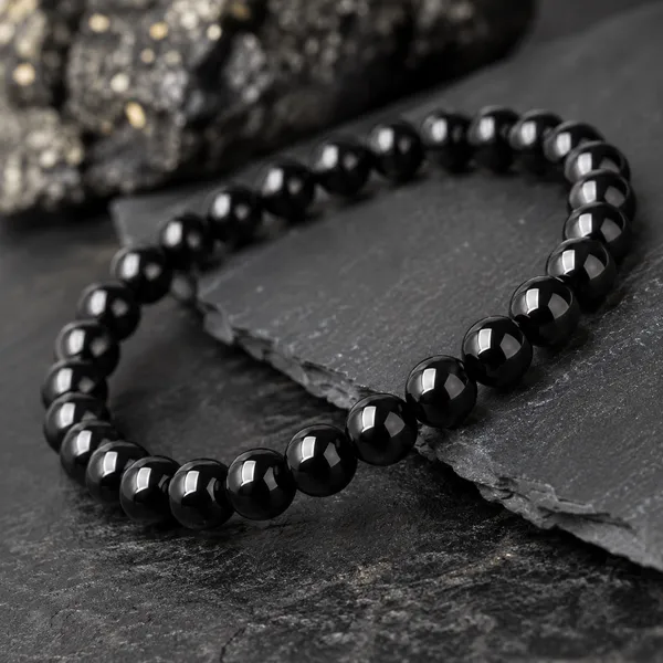 Black_Tourmaline_Beaded_Bracelet_for_Men_And_Women