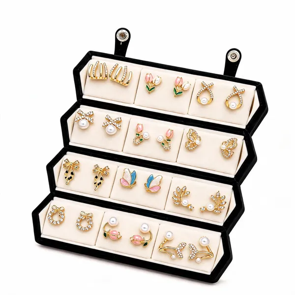 Gold_Alloy_Assorted_Stud_Hoop_Drop_Earrings_Set_Of_12_For_Women