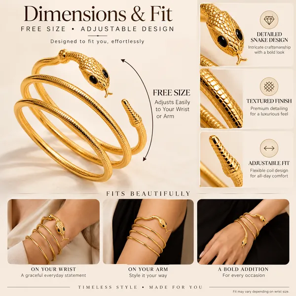 amaille_Serpentine_Gold_Snake_Wrap_Bracelet