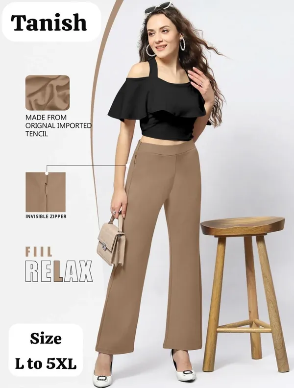 Brown_Tencel_Wide_Leg_Trousers_for_Women