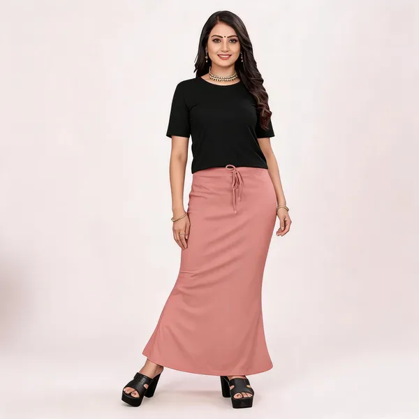 Pink_Lycra_Cotton_Flared_Maxi_Skirt_For_Women